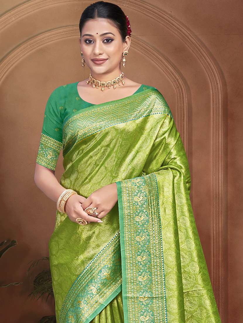 women self design kanjivaram saree with blouse - 22082389 - Standard Image - 1