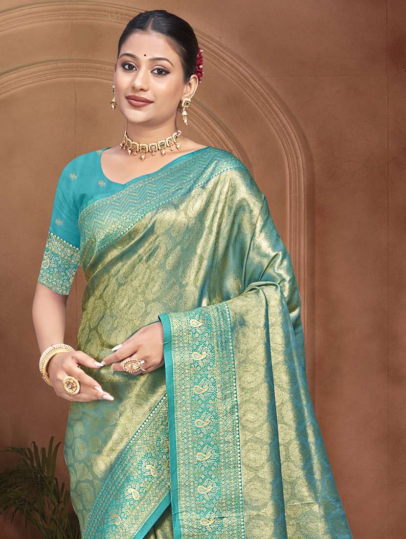 women self design kanjivaram saree with blouse - 22082391 -  Standard Image - 1