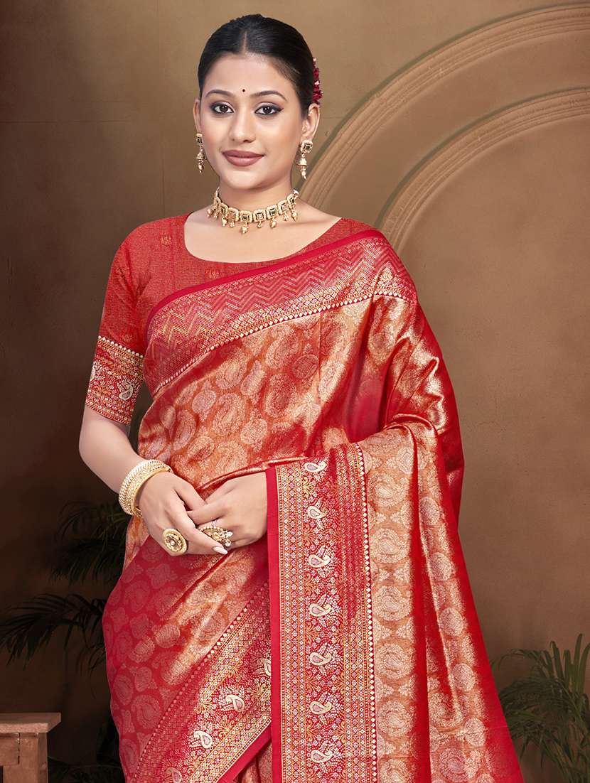 women self design kanjivaram saree with blouse - 22082392 - Standard Image - 1