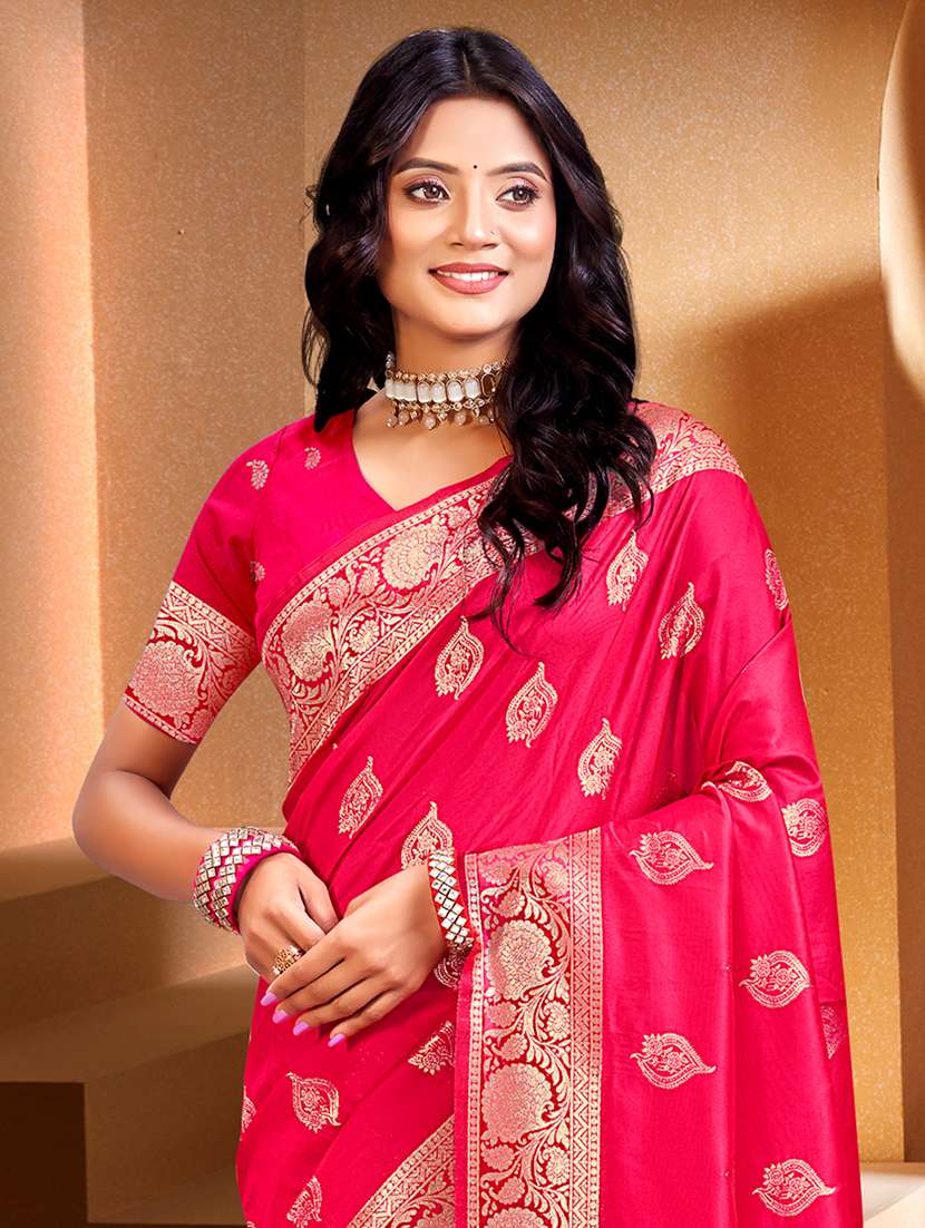 women self design banarasi saree with blouse - 22082398 - Standard Image - 1