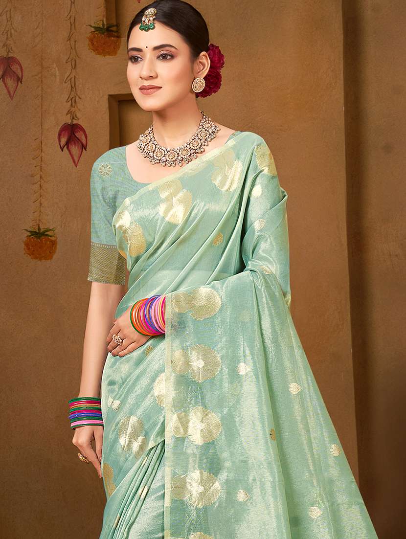 women self design chanderi saree with blouse - 22082410 -  Standard Image - 1