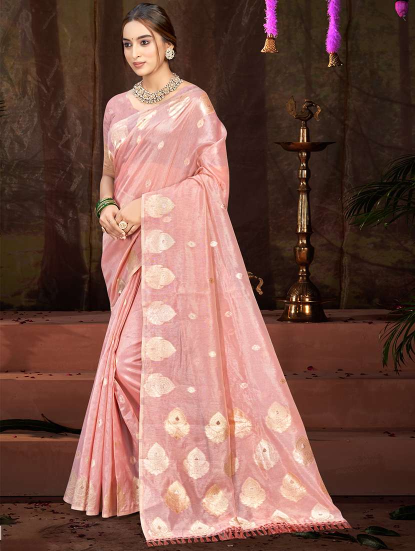 women self design chanderi saree with blouse