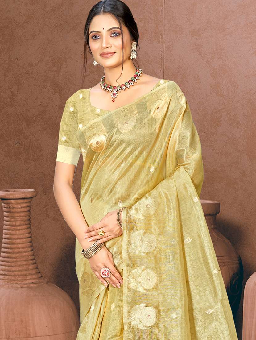 women self design chanderi saree with blouse - 22082418 -  Standard Image - 1