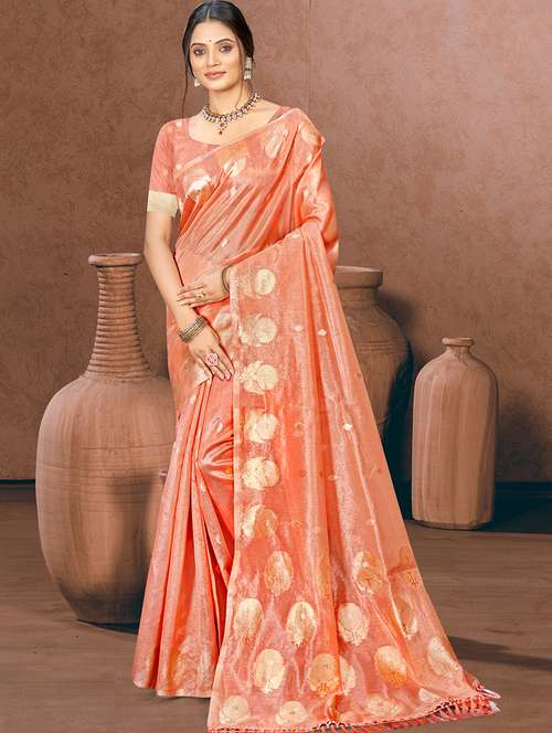 women self design chanderi saree with blouse - 22082419 -  Standard Image - 0