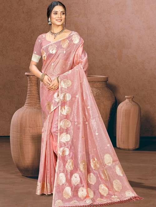 women self design chanderi saree with blouse - 22082421 - Standard Image - 0