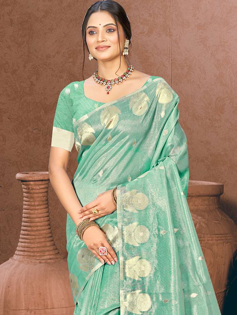women self design chanderi saree with blouse - 22082422 -  Standard Image - 1