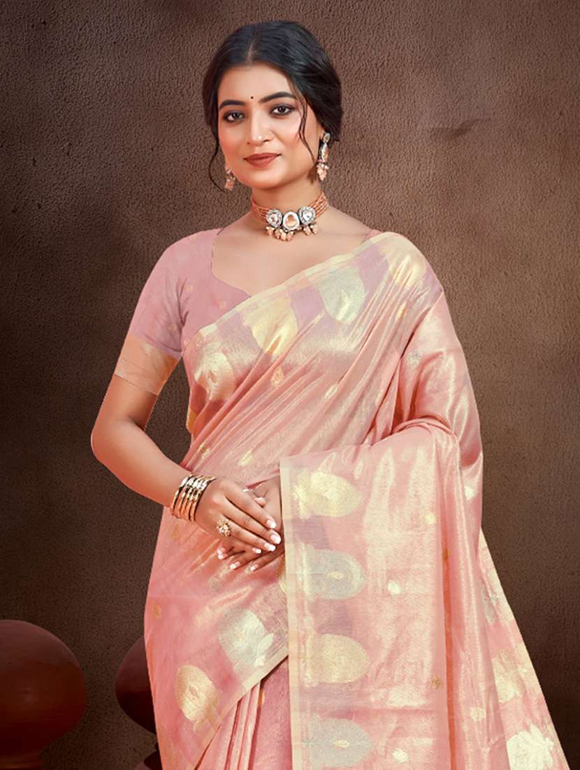 women self design chanderi saree with blouse - 22082424 -  Standard Image - 1