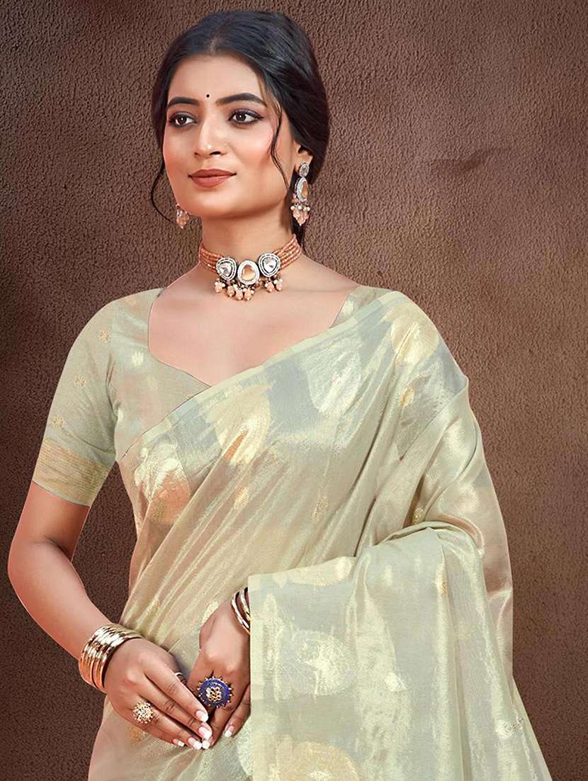 women self design chanderi saree with blouse - 22082429 -  Standard Image - 1