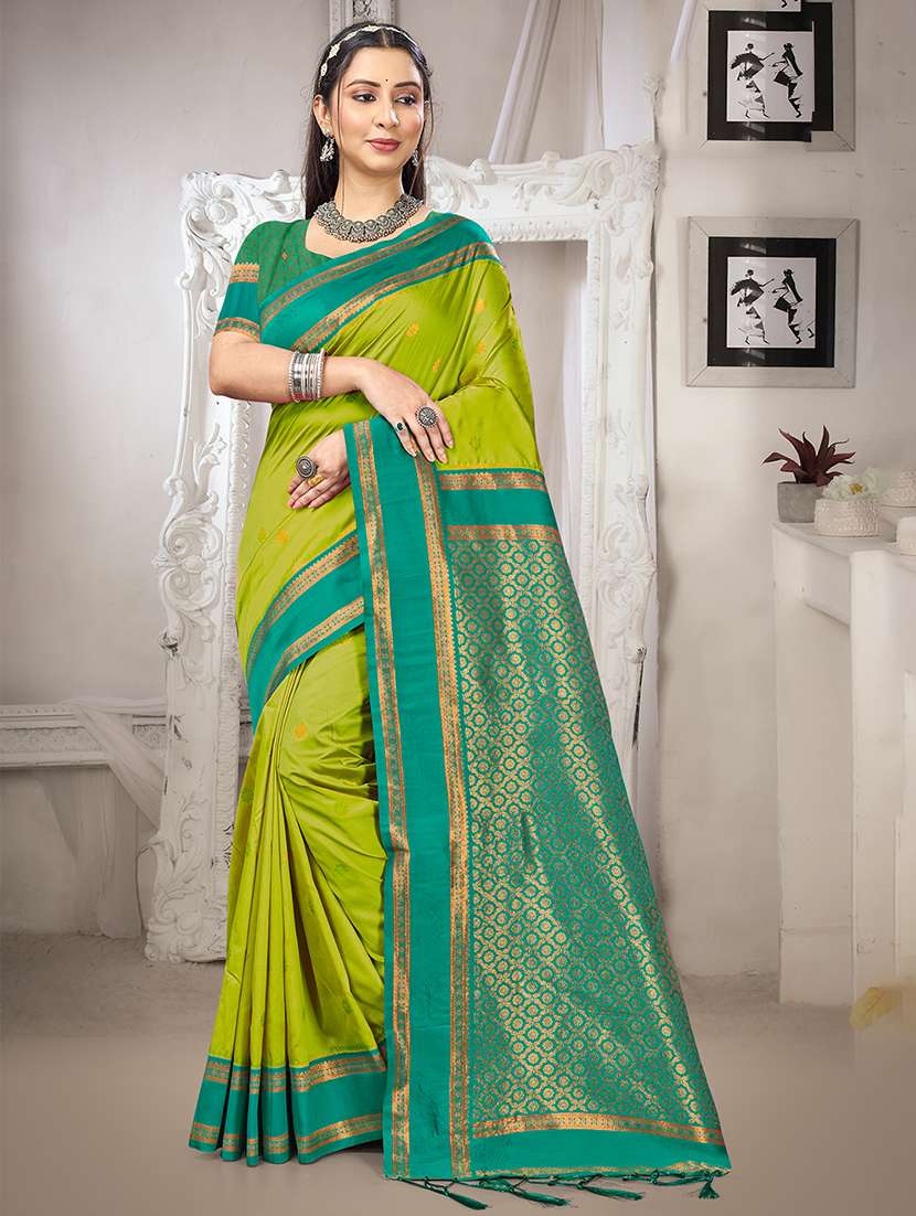women self design banarasi saree with blouse - 22082433 - Zoom Image - 0
