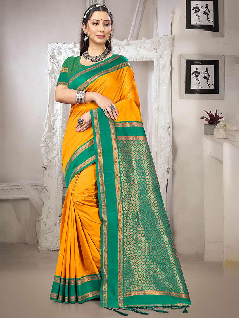 women self design banarasi saree with blouse - 22082435 - Zoom Image - 0