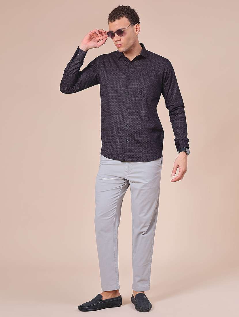 men printed long sleeve regular fit casual shirt - 22082450 -  Standard Image - 4