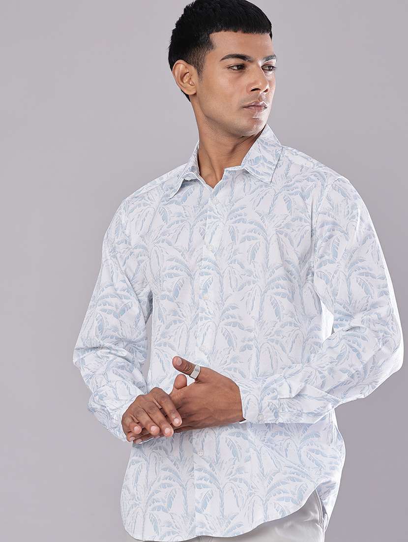 men printed long sleeve regular fit casual shirt - 22082463 -  Standard Image - 1