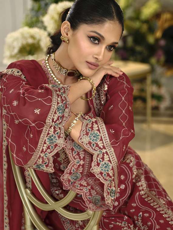women embroidered long sleeve kurta pant with dupatta set - 22082502 - Standard Image - 4