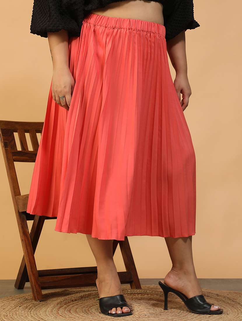 women plus size solid mid rise skirt - 22082573 -  Standard Image - 1