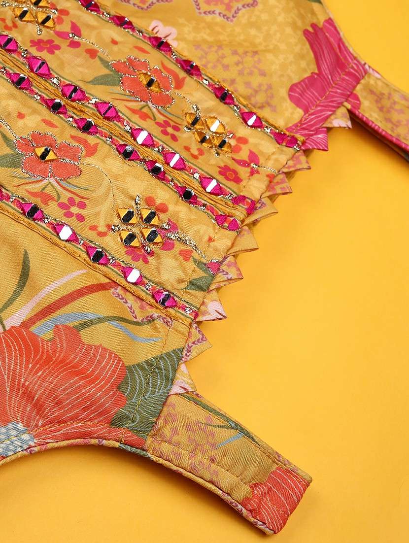 Girls Printed Sleeveless Kurta And Palazzo With Dupatta - 22082954 -  Standard Image - 4