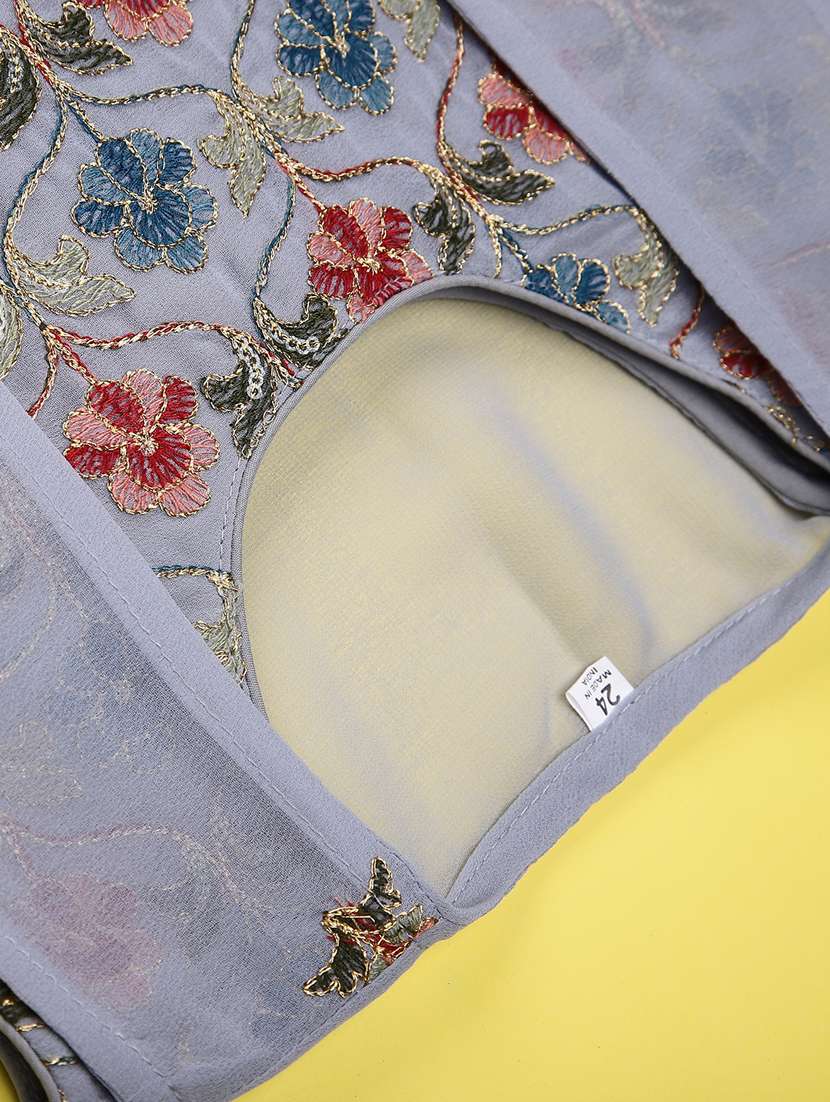 girls solid with work sleeveless kurta sharara set  - 22082959 -  Standard Image - 4