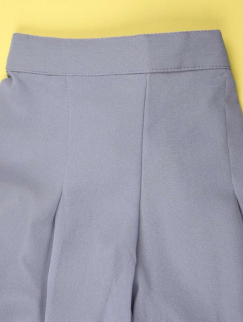 girls solid with work sleeveless kurta sharara set  - 22082959 -  Standard Image - 4