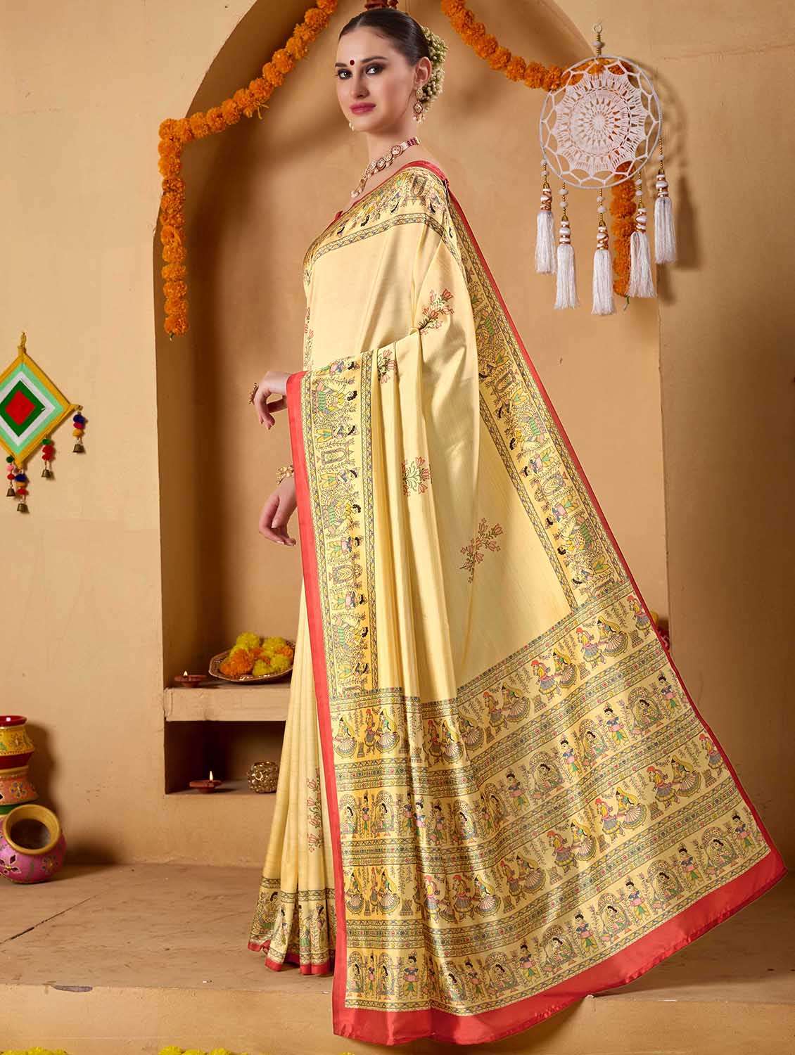 women printed casual wear saree with blouse - 22082993 -  Standard Image - 1