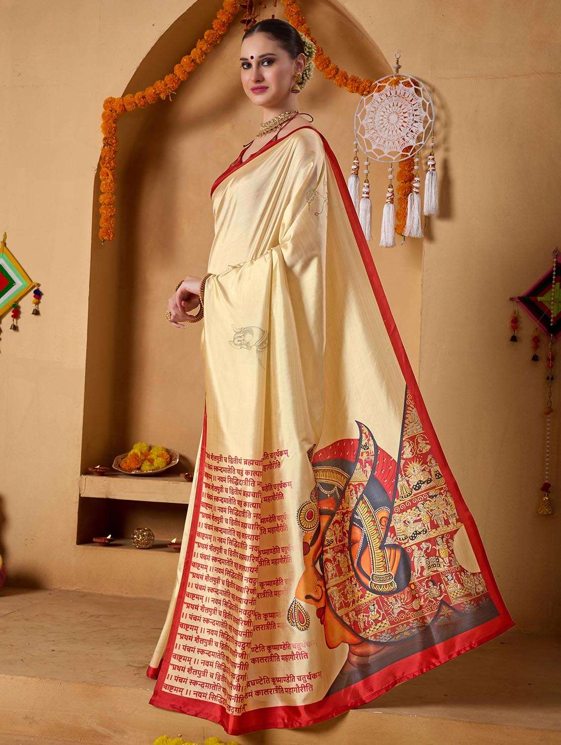 women printed casual wear saree with blouse - 22082995 - Standard Image - 1