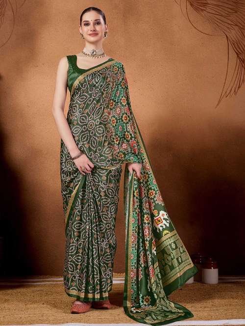 women printed casual wear saree with blouse - 22083003 -  Standard Image - 0