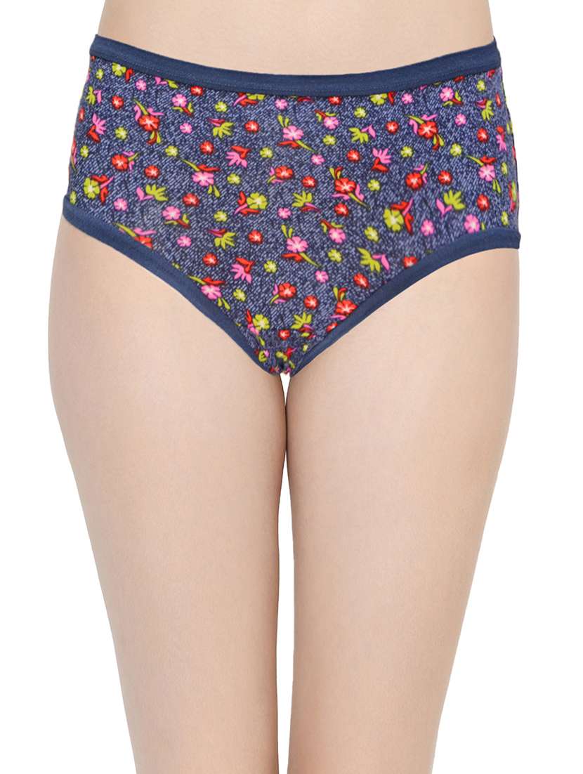 Multi Colored Cotton Blend Hipster Panty - 22083152 -  Standard Image - 1