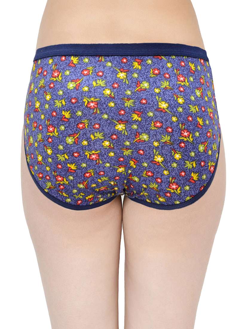 Multi Colored Cotton Blend Hipster Panty - 22083152 -  Standard Image - 4