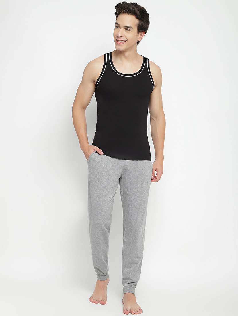black 100% cotton vest - 22083207 -  Standard Image - 4