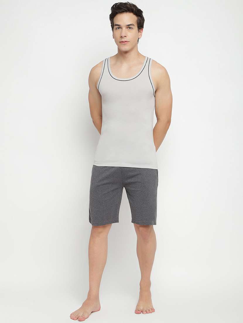grey 100% cotton vest - 22083209 -  Standard Image - 4