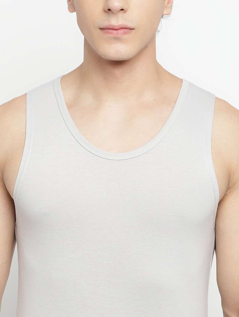 grey 100% cotton vest - 22083212 -  Standard Image - 4