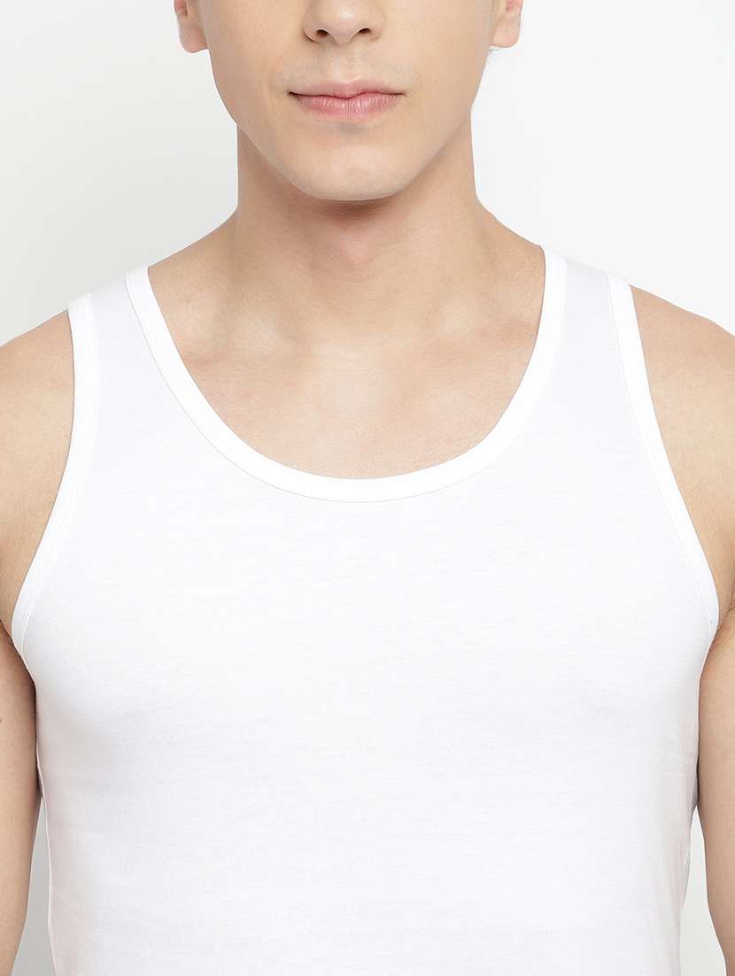 white 100% cotton vest - 22083217 -  Standard Image - 4