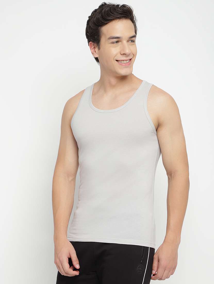 grey 100% cotton vest - 22083218 -  Standard Image - 1