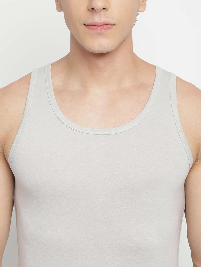 grey 100% cotton vest - 22083218 -  Standard Image - 4
