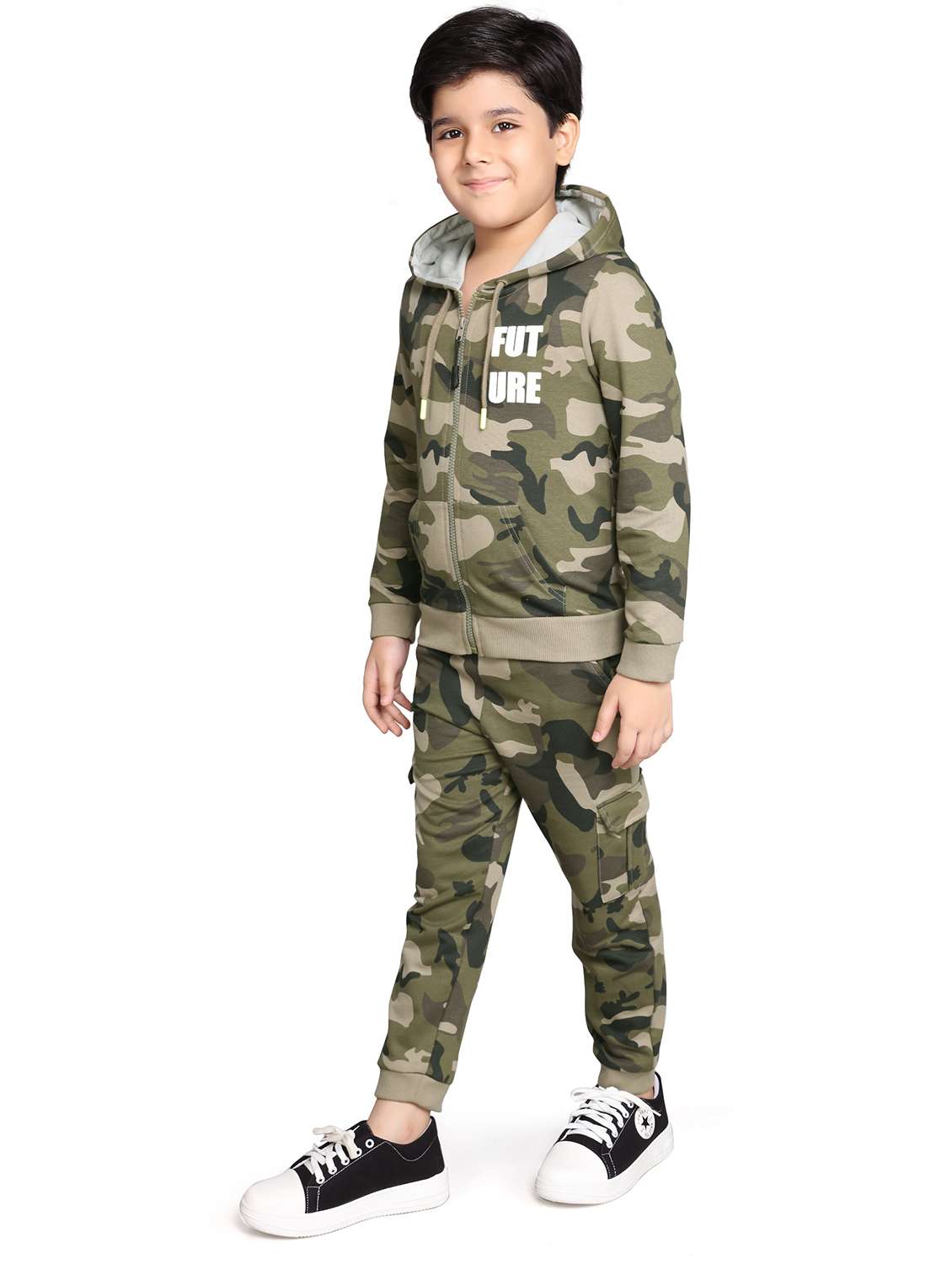 boys printed long sleeve hooded full length sets - 22083255 - Standard Image - 1