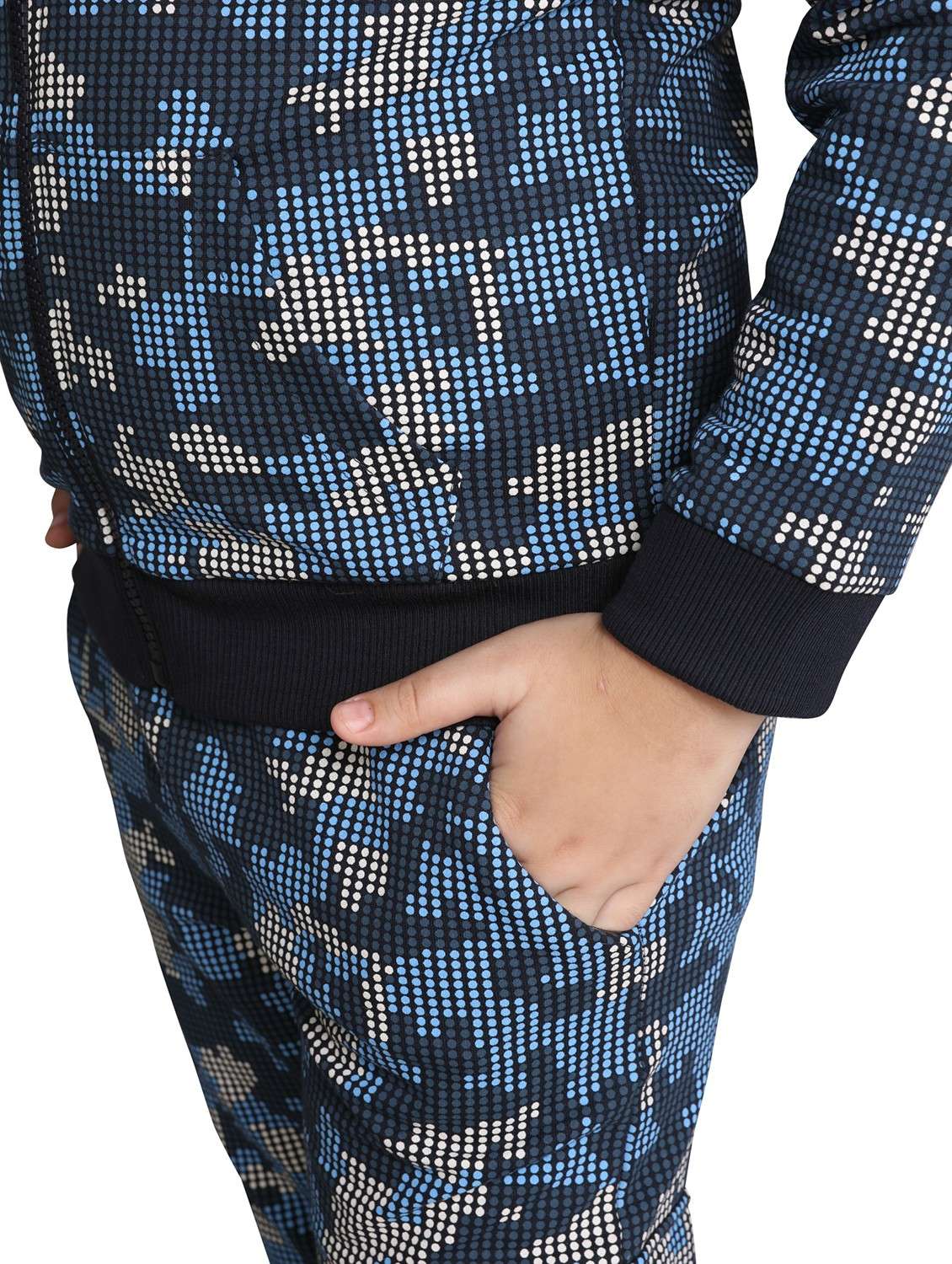 boys printed long sleeve hooded full length sets - 22083256 -  Standard Image - 4