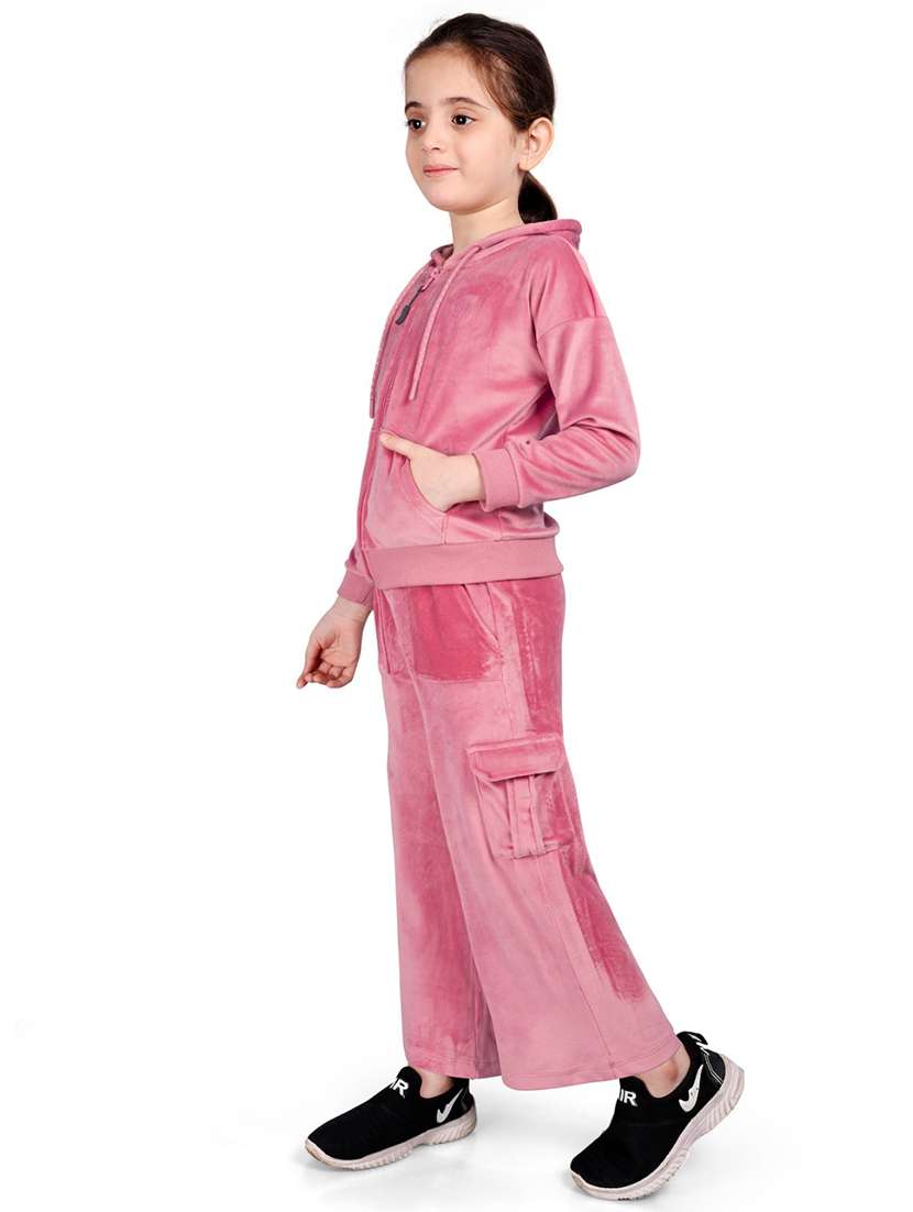 boys solid long sleeve hooded full length sets - 22083264 - Standard Image - 1