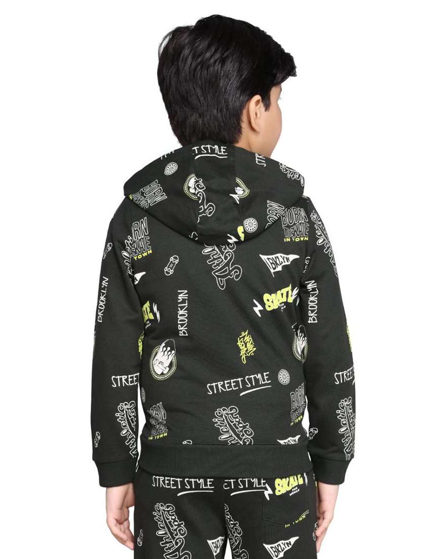 boys printed long sleeve hooded sweatshirt - 22083279 - Standard Image - 1