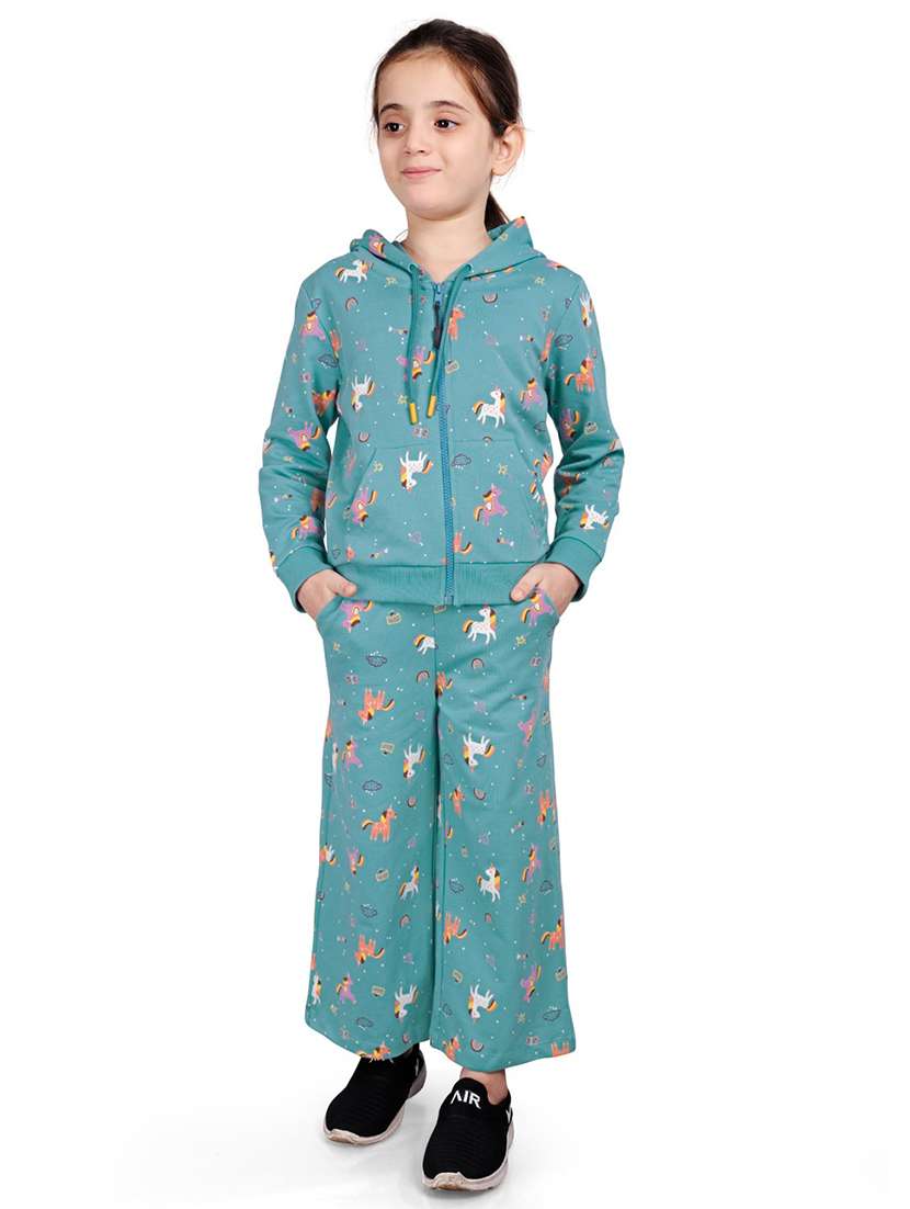 girls printed mid rise palazzo  - 22083288 -  Standard Image - 1