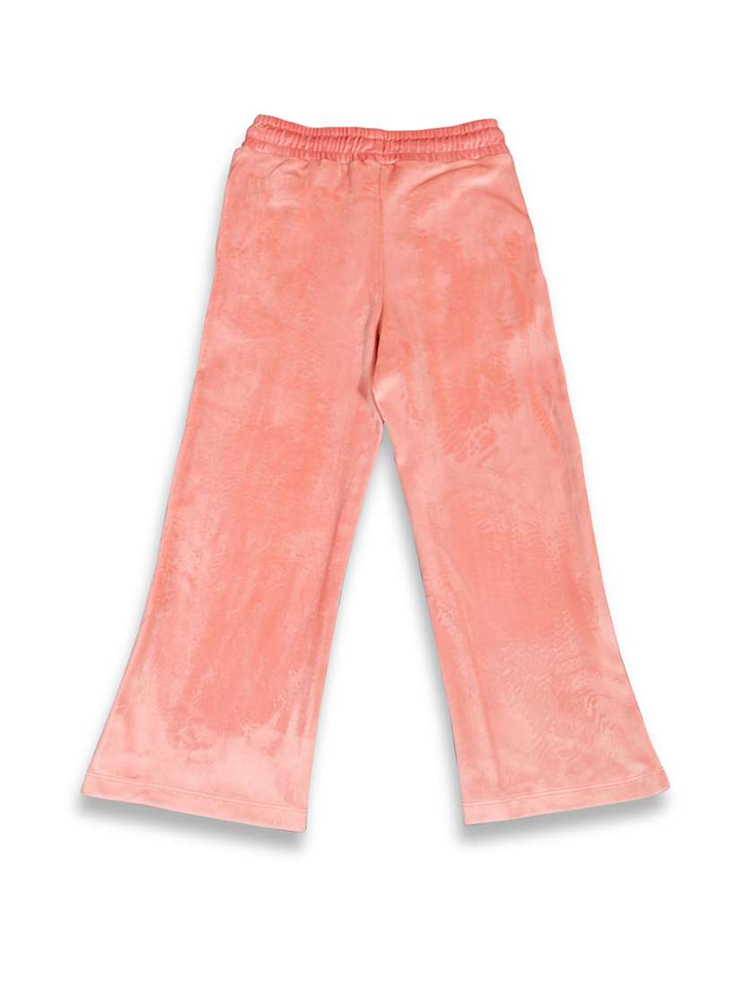 girls solid mid rise track pant - 22083291 - Standard Image - 1