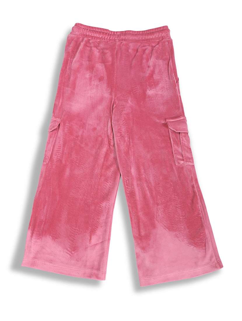 girls solid mid rise cargo - 22083292 - Standard Image - 1