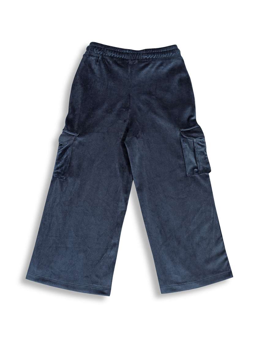 girls solid mid rise cargo - 22083293 -  Standard Image - 1