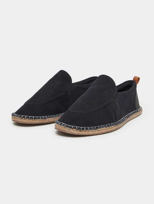 men black slip on espadrille - 22083430 - Standard Image - 0
