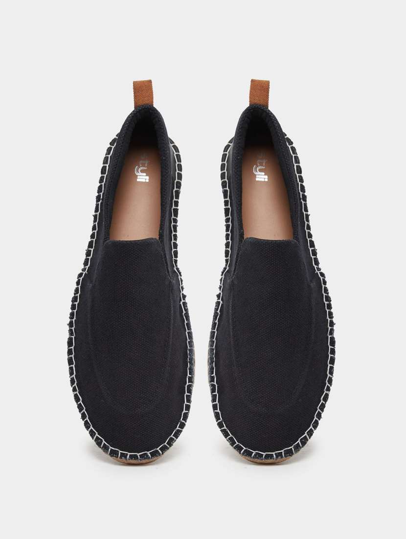 men black slip on espadrille - 22083430 - Standard Image - 4