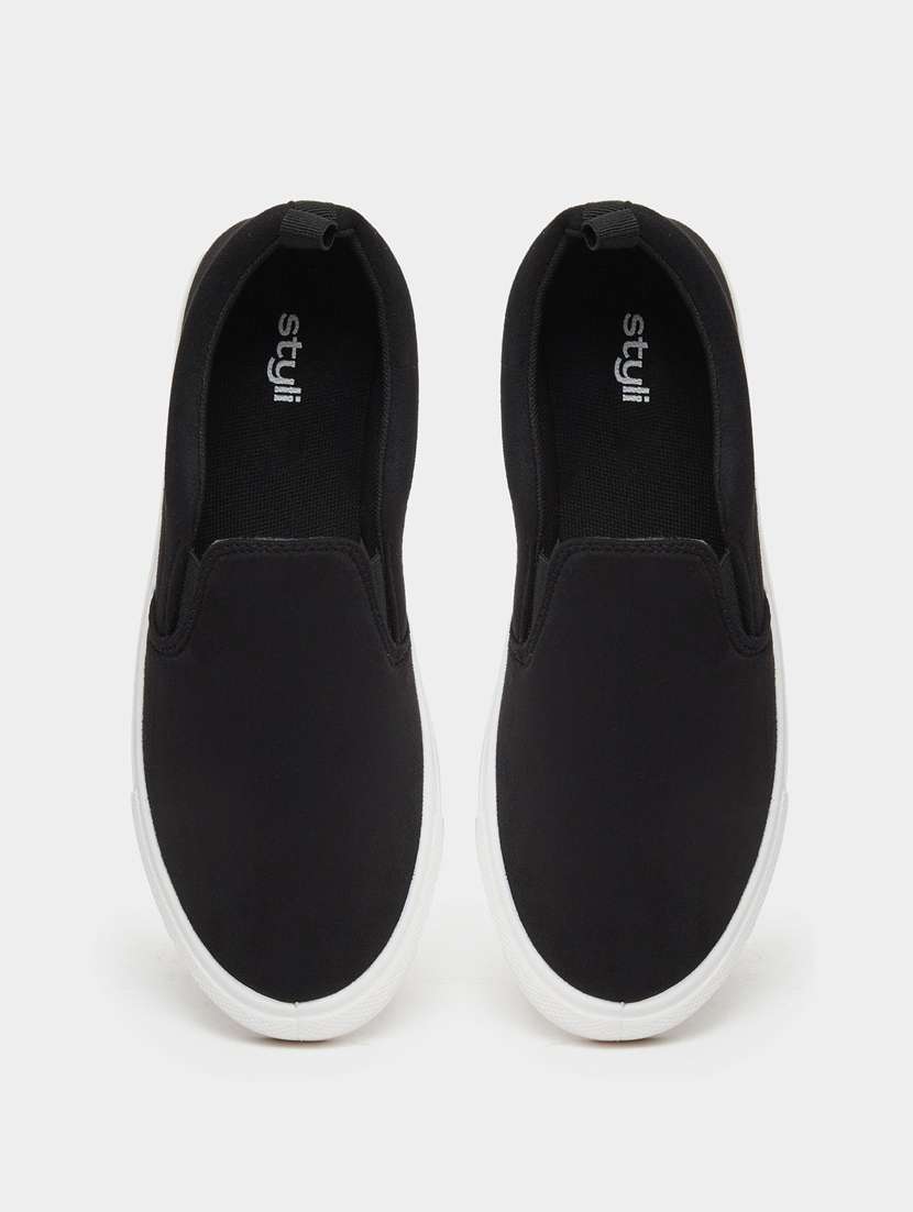 men solid slip on casual shoe - 22083433 -  Standard Image - 4