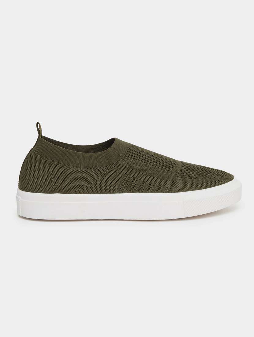 men solid slip on casual shoe - 22083439 - Standard Image - 1
