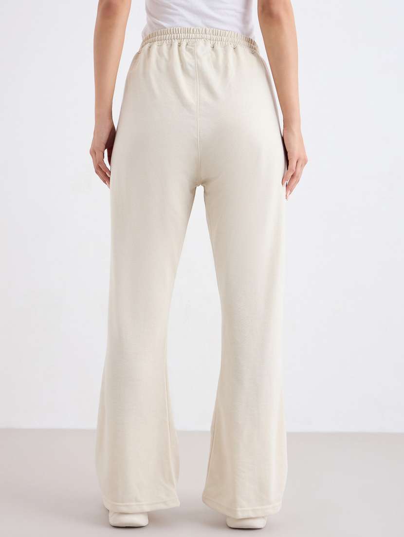women solid mid rise track pant - 22083448 -  Standard Image - 1