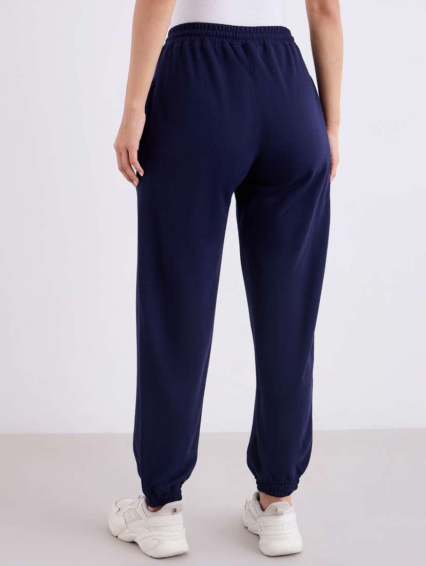 women solid mid rise relaxed fit jogger - 22083452 -  Standard Image - 1