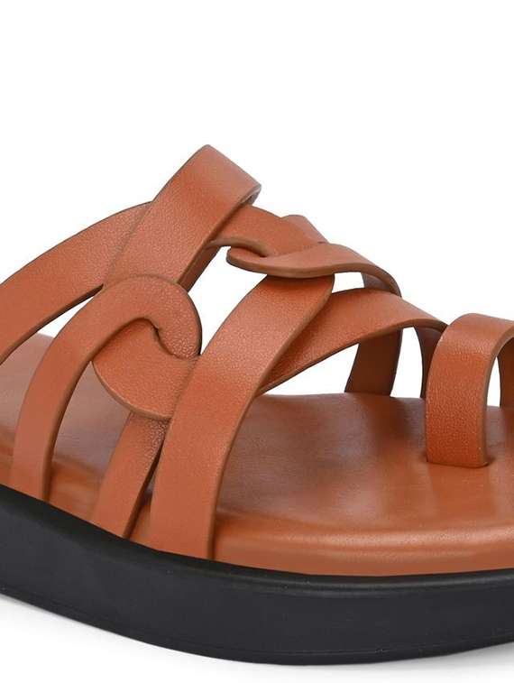 women brown slip on sandal - 22083457 - Standard Image - 6