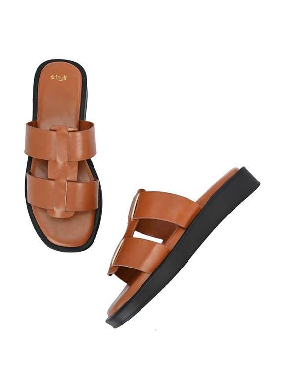 women tan slip on wedge - 22083459 -  Standard Image - 4