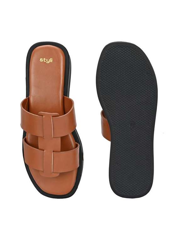 women tan slip on wedge - 22083459 -  Standard Image - 6