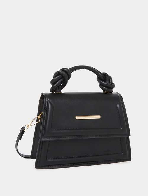 women black solid handbag  - 22083466 -  Standard Image - 0